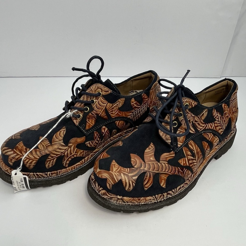 Spring Step L'Artiste Women's Jigsaw Leather Textile Sneaker Shoes EU 37 / US 7